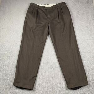 VTG Brooks Brothers Pants Men's 40x30 Measured 38x30 Brown 100% Wool Formal